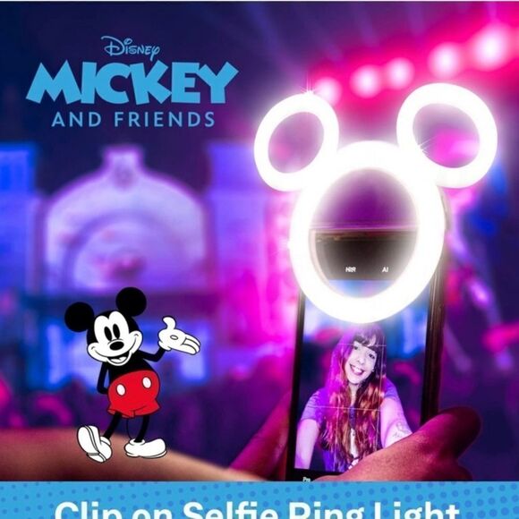 Disney iJoy Mickey Mouse Clip On Selfie Ring Light for Phone New in Box - Picture 6 of 7